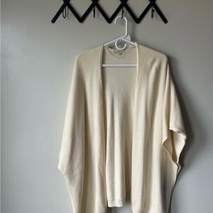 LOFT Ivory Women's Knit Poncho